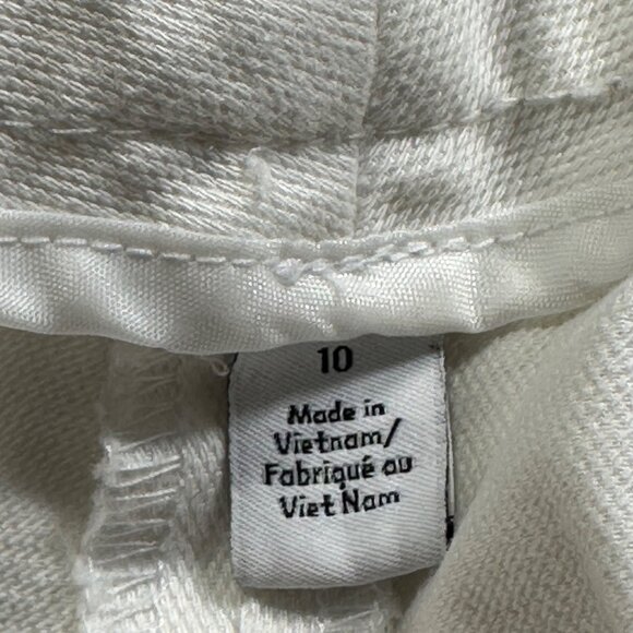 Calvin Klein Womens White Short Shorts Size 10 Cotton Blend Beach Vacation - Picture 6 of 11